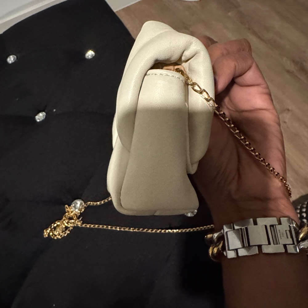 JW Anderson Ivory Bow Clutch with Gold Chain - Picture 15 of 15